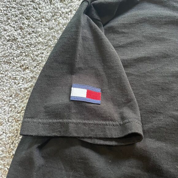 NEW Vintage Y2K Tommy Hilfiger Athletic Gear Barbell T Shirt Black Mens Sz L - Picture 5 of 8